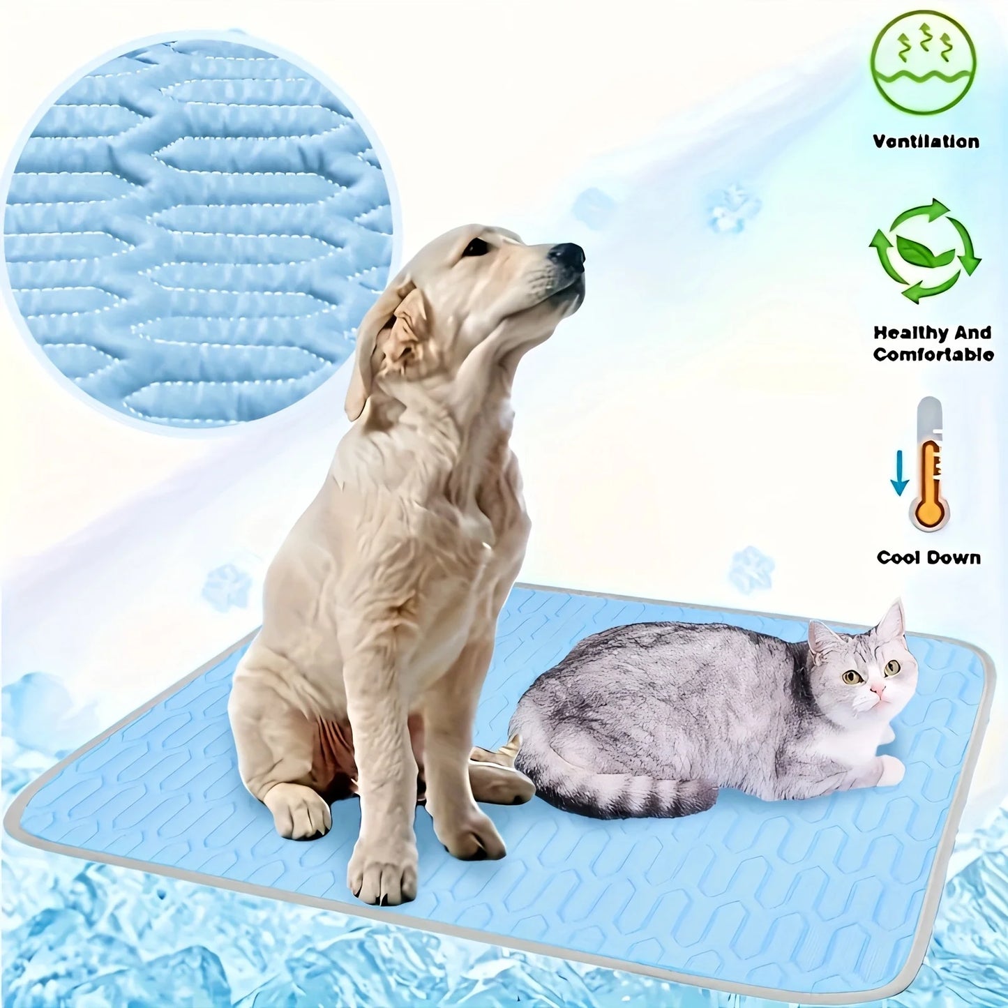 UPGRADED ICE-COOl MODEL Summer Pet Cooling Mat