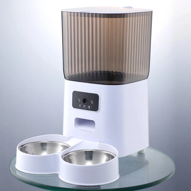 Amazing Double Bowl Smart Automatic Feeder With Camera 5L
