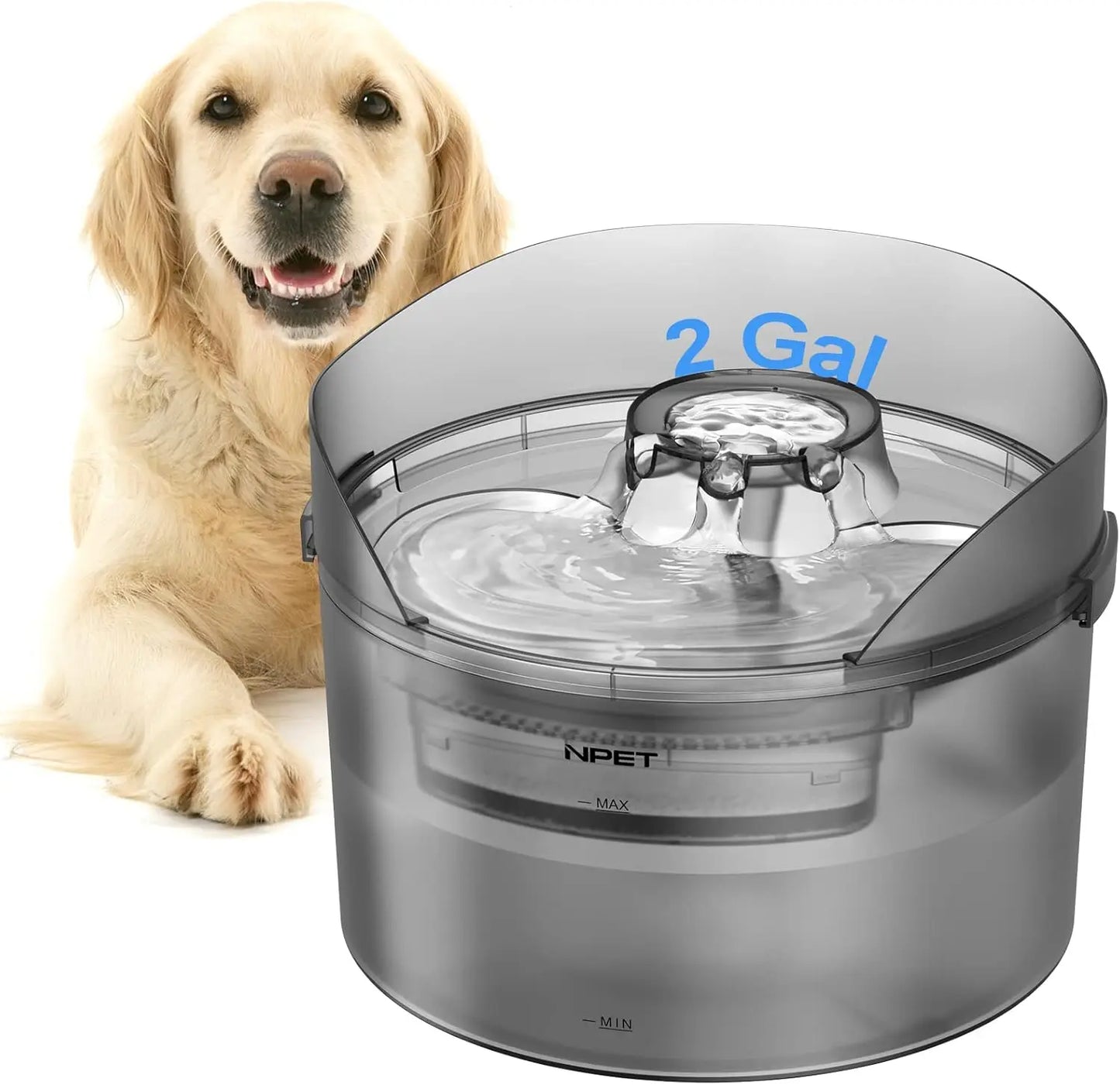 Automatic Dog Water Dispenser with Splatter Guard