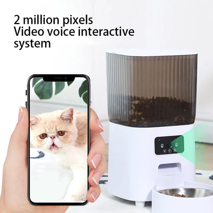 Amazing Double Bowl Smart Automatic Feeder With Camera 5L