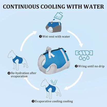 Adjustable Reflective Dog Cooling Vest Harness