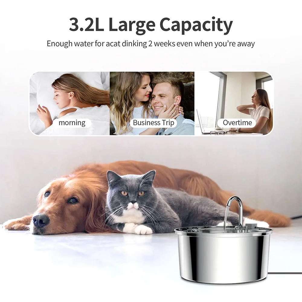 Smart Stainless Steel Pet Water Feeder