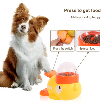 Interactive Auto/SlowFeed er with non-slip base. Increases IQ and Fun to teach