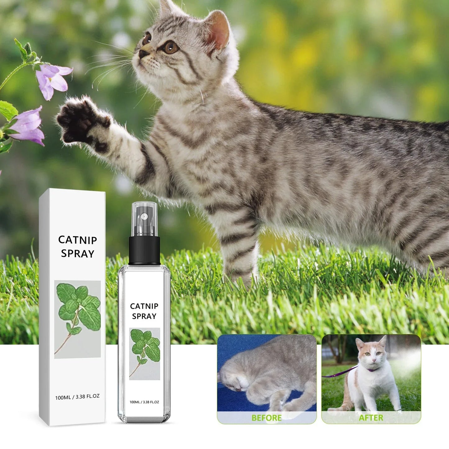 Catnip Spray helps with Anxiety And Enhances Pet Vitality Mint Scented