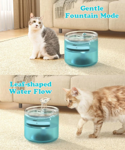 1.6L Automatic Pet Fountain Water Dispenser with 2 Flow Modes