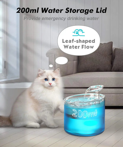 1.6L Automatic Pet Fountain Water Dispenser with 2 Flow Modes