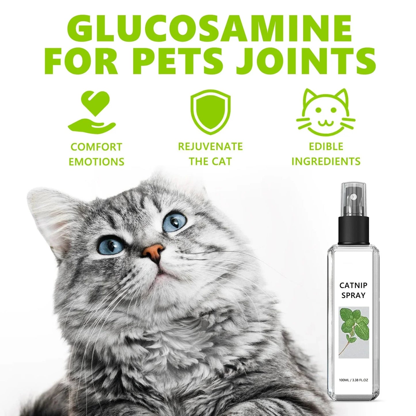 Catnip Spray helps with Anxiety And Enhances Pet Vitality Mint Scented