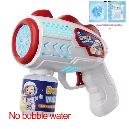 Fully Automatic Bubble Gun Rocket Bubbles Machine Automatic Blower with Bubble Liquid Toy for Kids Beach Outdoor Bubble Gifts